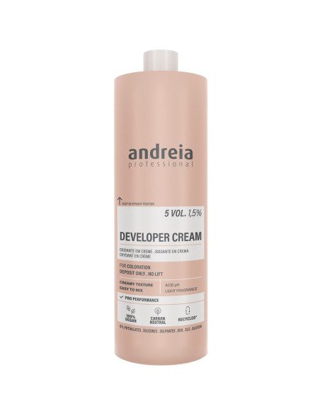 Oxidante Cabelo Developer cream 5 Vol. 1,5% 1L - Andreia Profissional Descolorantes Andreia