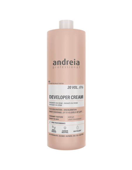 Oxidante Cabelo Developer 20 Vol. 6% 1L - Andreia Profissional Descolorantes Andreia