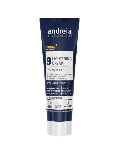 Descolorante Cabelo Power Blond 9 250gr - Andreia Profissional Power Blonde Coloração Aclarante Andreia