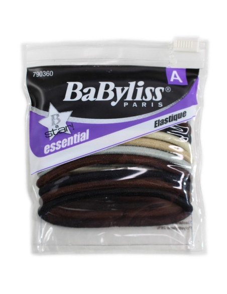 Elásticos Cabelo - Cor Branco e Bege Pack 12 Babyliss desc Frizetes | Ganchos | Molas 