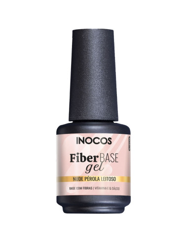 Fiber Base Gel - Nude Pérola Leitoso 15ml Inocos Complementos