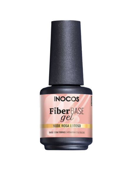 Inocos Fiber Base Gel Nude Rosa Leitoso 15ml Complementos