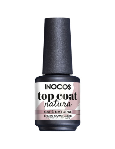 Top Coat Café Natural 15ml  - Natura INOCOS INOCOS Verniz Gel