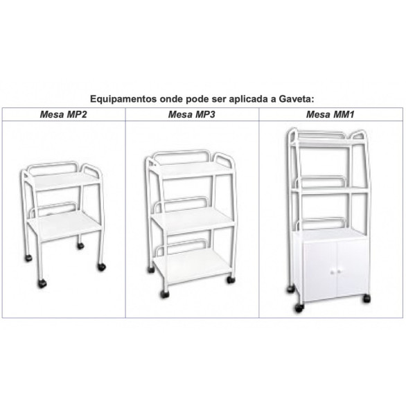 Cajón para mesa auxiliar MP2–MP3