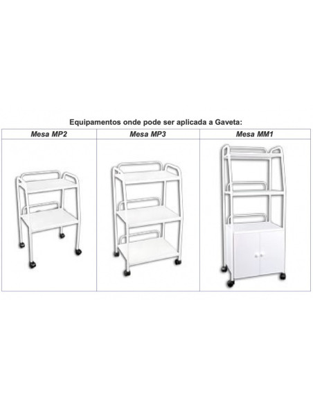 Cajón para mesa auxiliar MP2–MP3