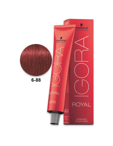 Igora Royal 6.88 Loiro Escuro Extra Vermelho 60ml - Schwarzkopf Igora Royal