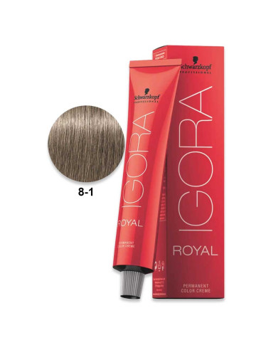 Igora Royal 8.1 Loiro Claro Cendré 60ml - Schwarzkopf Igora Royal