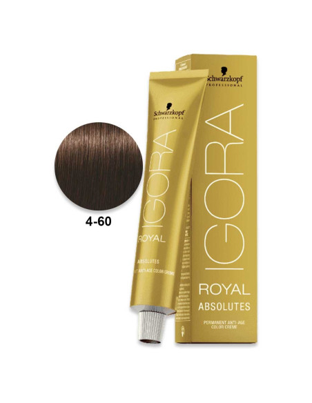 Igora Royal Absolutes 4.60 Castanho Médio Chocolate Natural 60ml - Schwarzkopf Igora Royal Absolutes