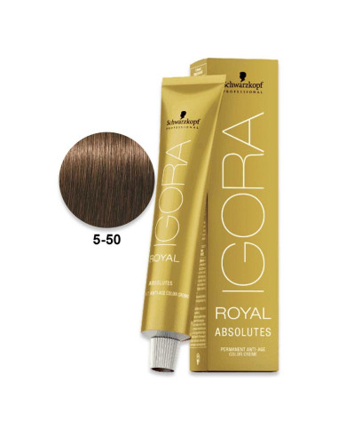 Igora Royal Absolutes 5.50 Castanho Claro Dourado Natural 60ml - Schwarzkopf Igora Royal Absolutes