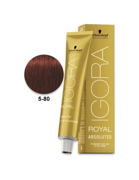 Igora Royal Absolutes 5.80 Castanho Claro Vermelho Natural 60ml - Schwarzkopf Igora Royal Absolutes