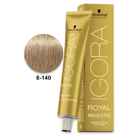 Igora Royal Absolutes 8.140 rubio claro beige cendré natural 60 ml