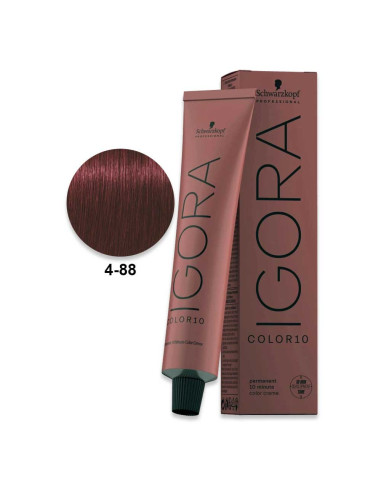 Igora Color10 4.88 Castanho Médio Extra Vermelho 60ml - Schwarzkopf Color10