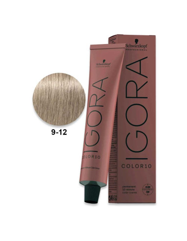 Igora Color10 9.12 Loiro Extra Claro Cinza Cendré 60ml - Schwarzkopf Color10