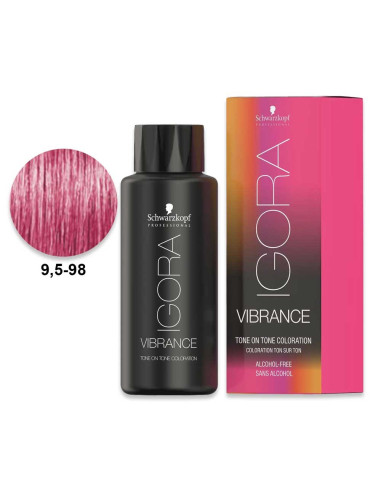 Igora Vibrance 9.5-98 Toner Violeta Vermelho 60ml - Schwarzkopf Igora Vibrance