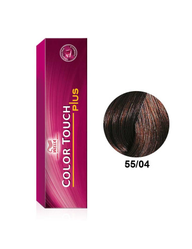 Color Touch Plus 55/04 Castanho Claro Intenso Natural Cobre 60ml - Wella Professionals Wella Color Touch Plus