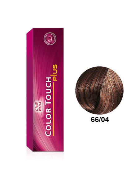 Color Touch Plus 66/04 Louro Escuro Intenso Natural Cobre 60ml - Wella Professionals Wella Color Touch Plus