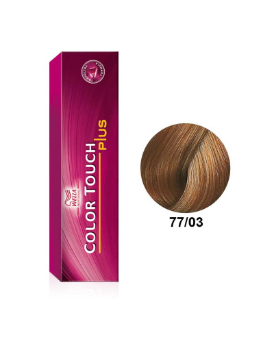 Color Touch Plus 77/03 Louro Médio Intenso Natural Dourado 60ml - Wella Professionals Wella Color Touch Plus