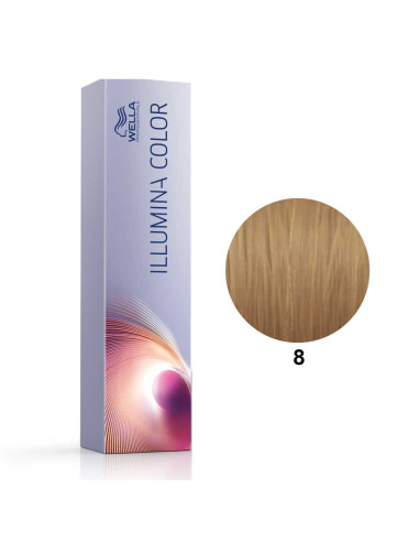 Tinta Illumina Color 8 Louro Claro 60ml - Wella Professionals Illumina Wella