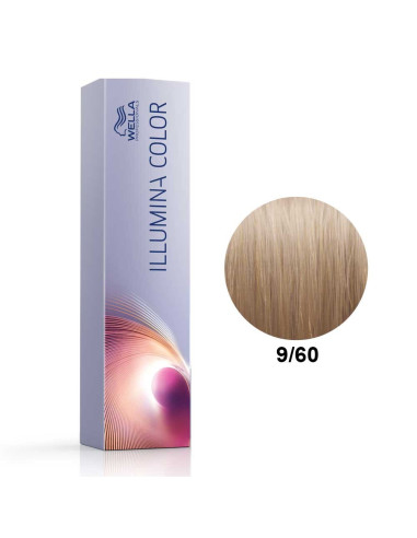 Tinta Illumina Color 9/60 Louro Muito Claro Violeta Natural 60ml - Wella Professionals Illumina Wella