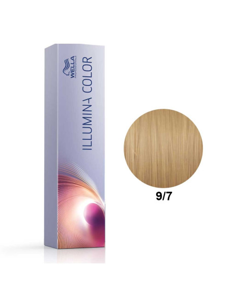 Tinta Illumina Color 9/7 Louro Muito Claro Marron 60ml - Wella Professionals Illumina Wella