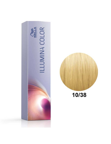 Tinta Illumina Color 10/38 Louro Super Claro Dourado Pérola 60ml - Wella Professionals Illumina Wella