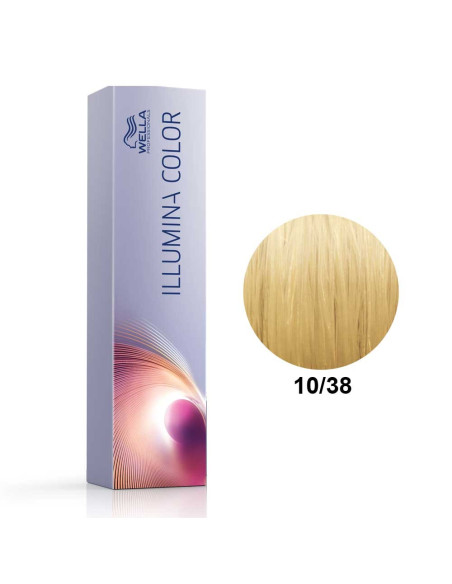 Tinta Illumina Color 10/38 Louro Super Claro Dourado Pérola 60ml - Wella Professionals Illumina Wella