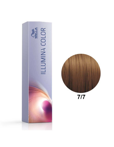 Tinta Illumina Color 7/7 Louro Médio Marron 60ml - Wella Professionals Illumina Wella