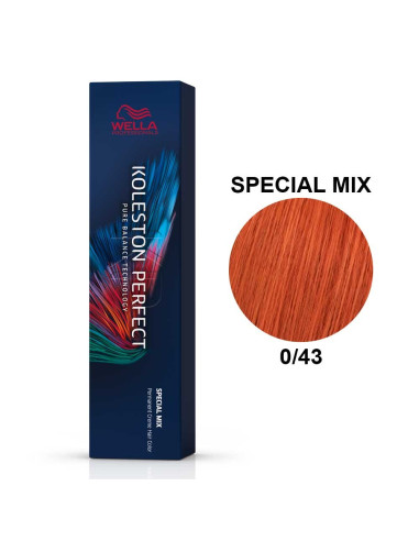 Koleston Perfect ME+ Mistura Especial 0/43 Acaju Coral 60ml - Wella Professionals Wella Koleston Perfect