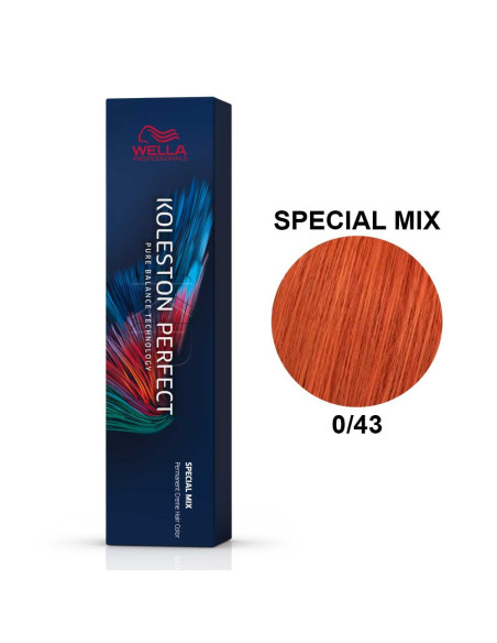 Koleston Perfect ME+ Mistura Especial 0/43 Acaju Coral 60ml - Wella Professionals Wella Koleston Perfect