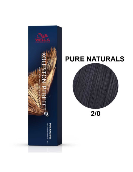 Koleston Perfect ME+ Naturais Puros 2/0 Negro 60ml - Wella Professionals Wella Koleston Perfect