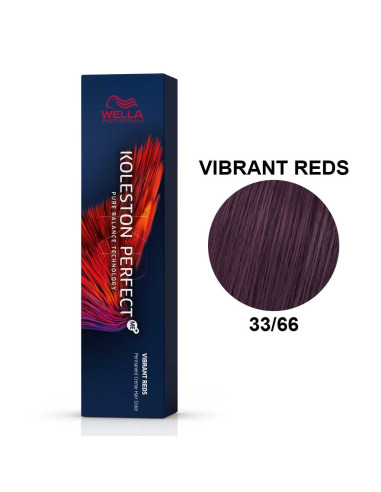 Koleston Perfect ME+ Vermelhos Vibrantes 33/66 Castanho Escuro Violeta Intenso 60ml - Wella Professionals Wella Koleston Perfect