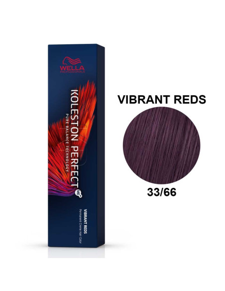 Koleston Perfect ME+ Vermelhos Vibrantes 33/66 Castanho Escuro Violeta Intenso 60ml - Wella Professionals Wella Koleston Perfect