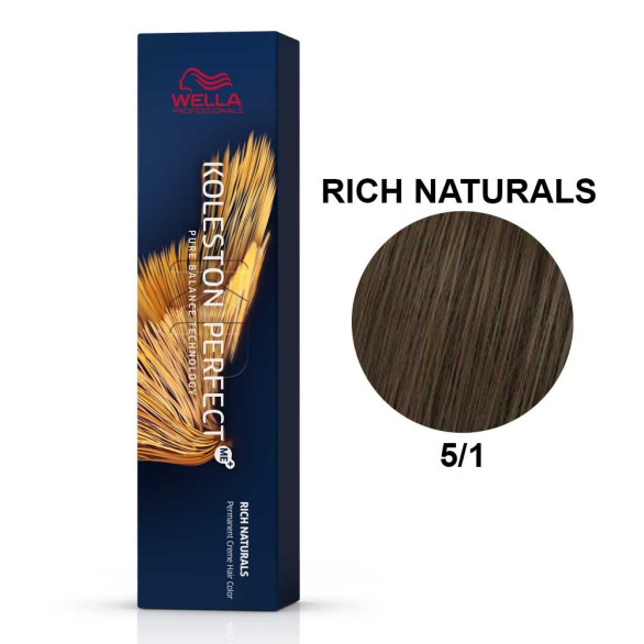 Wella Koleston Perfect ME+ naturales intensos 5/1 castaño claro ceniza 60 ml