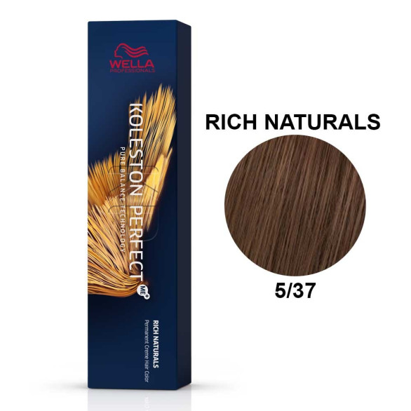 Wella Koleston Perfect ME+ naturales intensos 5/37 castaño claro dorado marrón 60 ml