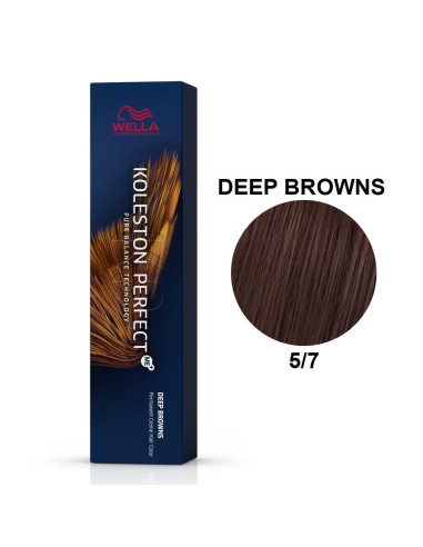 Koleston Perfect ME+ Castanhos Profundos 5/7 Castanho Claro Marron 60ml - Wella Professionals Wella Koleston Perfect