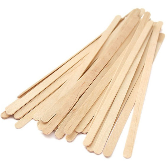 Espátulas desechables de madera 14 cm, 100 unidades