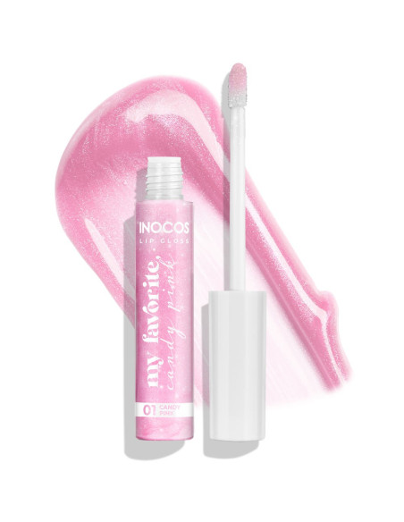 Lip Gloss 01 Candy Pink 8ml - Inocos Coleção de Natal A minha coisa favorita INOCOS