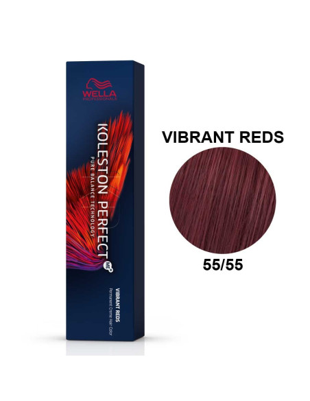 Koleston Perfect ME+ Vermelhos Vibrantes 55/55 Castanho Claro Intenso Acaju Intenso 60ml - Wella Professionals Wella Koleston Pe