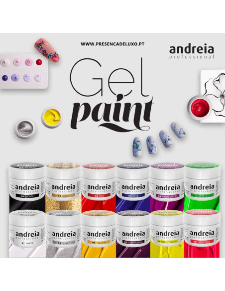 Coleção Gel Paint Andreia Professional Nail Art Andreia