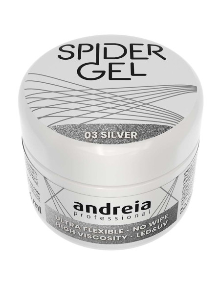 Spider Gel 03 Prata - Andreia Professional Nail Art Andreia