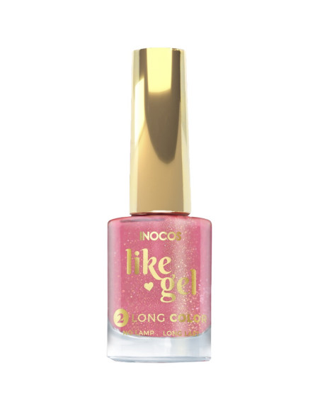 Verniz Like Gel 158 Nude Rosa Cintilante - Inocos Coleção de Natal A minha coisa favorita INOCOS Verniz Like Gel 