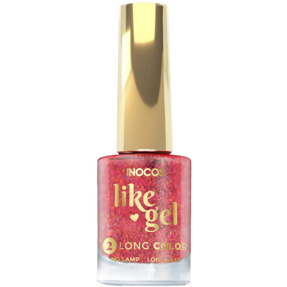 Inocos Like Gel 157 mezcla de purpurina roja 11 ml