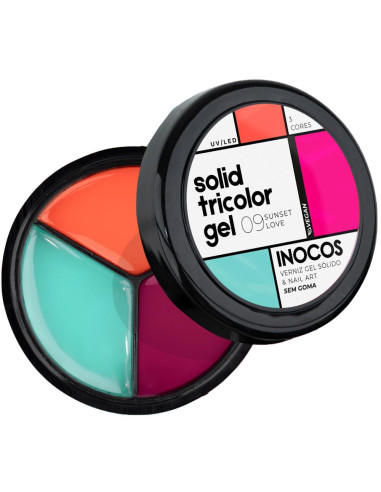 Solid Tricolor Gel 09 Sunset Love - INOCOS INOCOS Solid Tricolor Gel 