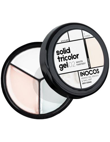 Solid Tricolor Gel 02 White Fantasy - INOCOS INOCOS Solid Tricolor Gel 