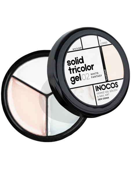 Solid Tricolor Gel 02 White Fantasy - INOCOS INOCOS Solid Tricolor Gel 