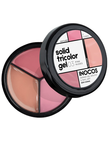 Solid Tricolor Gel 03 Pink Nudes - INOCOS INOCOS Solid Tricolor Gel 