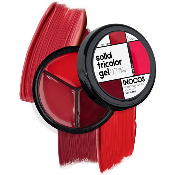 Inocos Solid Tricolor Gel 07 Red Velvet