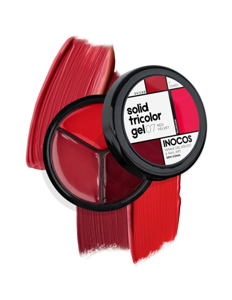 Inocos Solid Tricolor Gel 07 Red Velvet