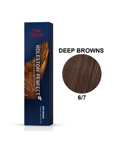 Koleston Perfect ME+ Castanhos Profundos 6/7 Louro Escuro Marron 60ml - Wella Professionals Wella Koleston Perfect