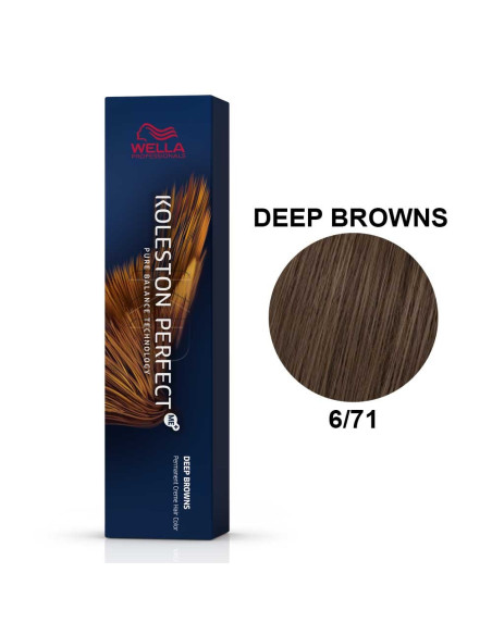 Koleston Perfect ME+ Castanhos Profundos 6/71 Louro Escuro Marron Cinza 60ml - Wella Professionals Wella Koleston Perfect